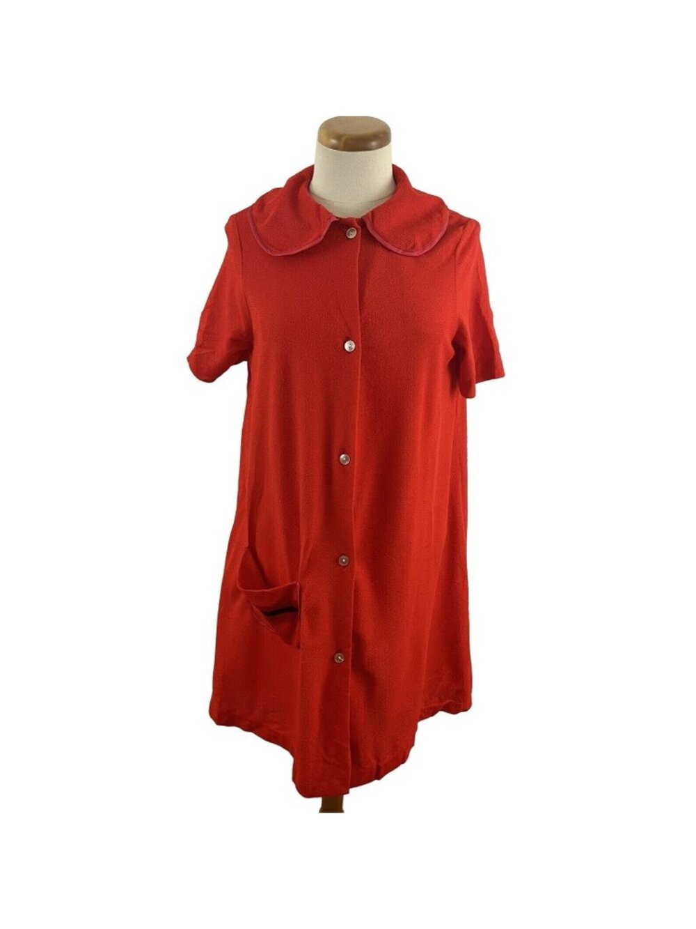 Vintage 50s Miss Kitty Women's M Robe Housecoat Dress Trad Wife Brady Housewife